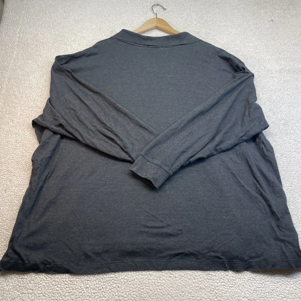 Polo Ralph Lauren Polo Mens 4XB Gray Long Sleeve Jersey Classic Pony Logo Shirt